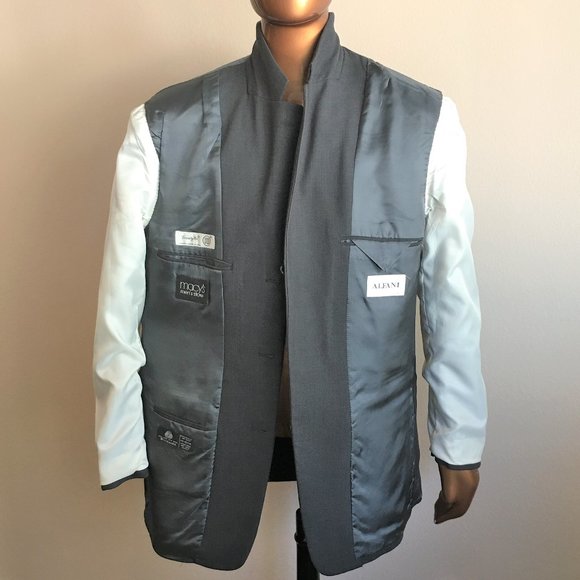 ALFANI 3-Button 100% Wool Blazer 42L - Picture 6 of 11